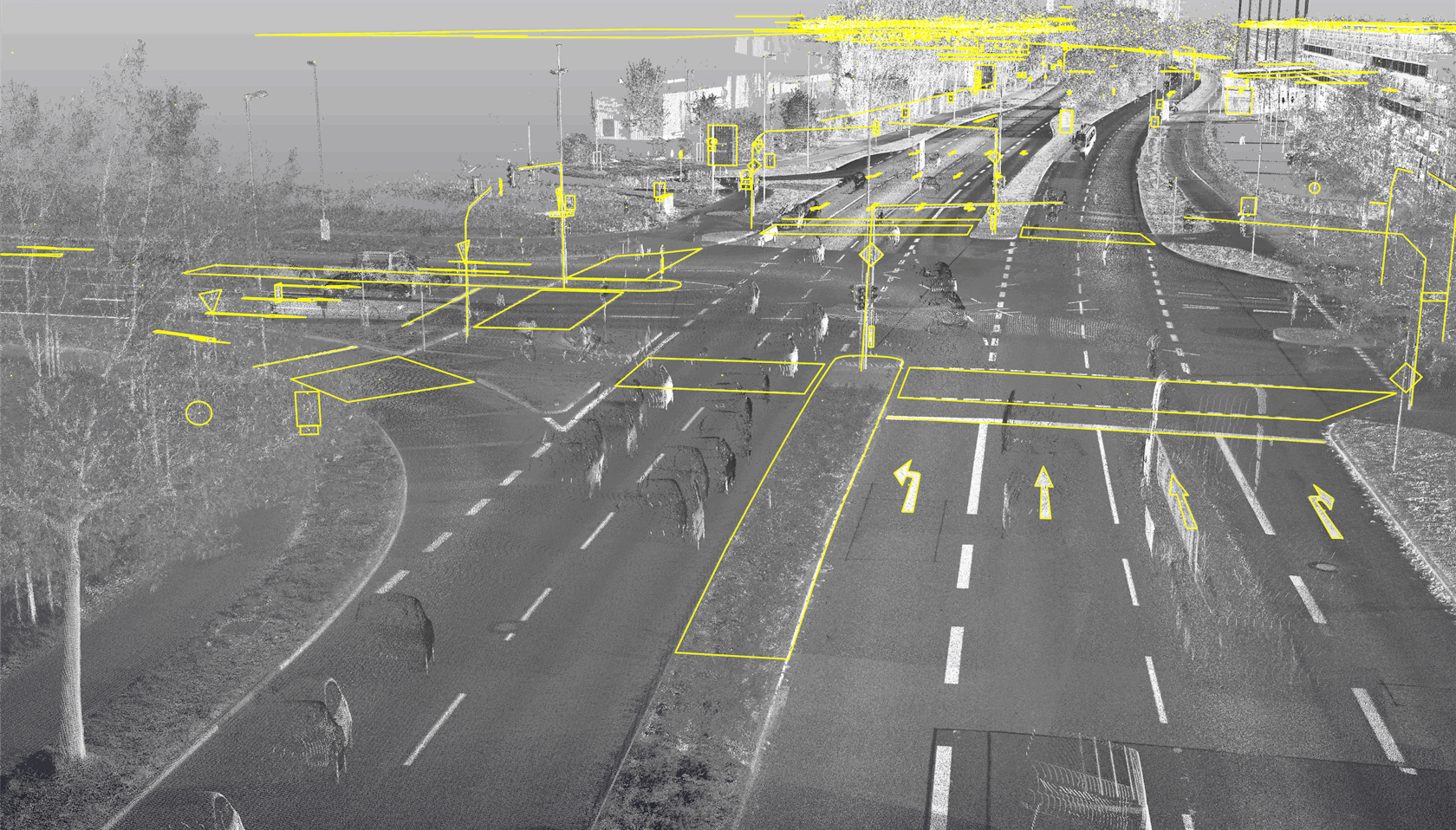 Point Cloud with Extracted Features
